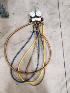 Pro-Set T-410A Manifold Gauge Set for R-410A with Four Hoses and Hanging Hook