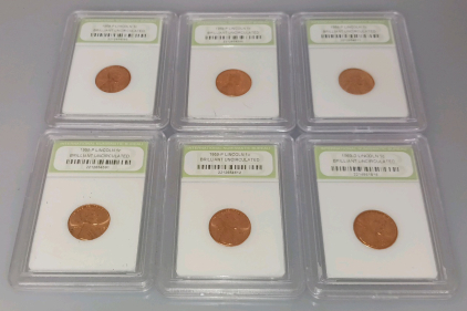 (6) Brilliant Uncirculated Lincoln Cents
