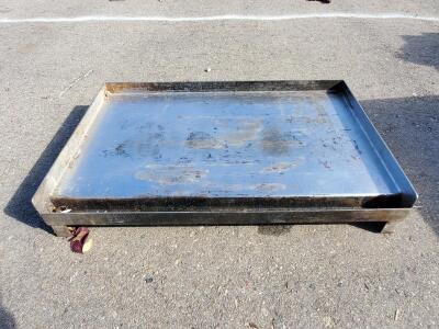 Commercial 36"x24" Carbon Steel Flat Top Griddle Plate with Reinforced Bottom, Heavy-Duty