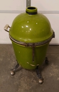 36" H Green Ceramic-Like Grill