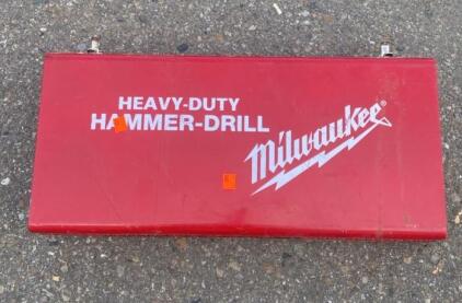 Milwaukee 1/2" Heavy-Duty Hammer Drill w/ Metal Case, Side Handle, 120V Corded- Powers On