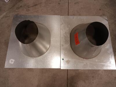 Selkirk RF6 Roof Flashing, 12" Pipe, 0/12&ndash;6/12 Pitch, 24"x24" Galvanized Steel, Lakeville MN