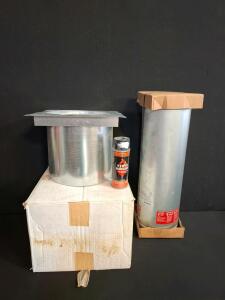 DuraVent 6DT-FRS Firestop Shield & Hearth & Home DVP24 Vent Pipe, 6" Diameter, 24" Length