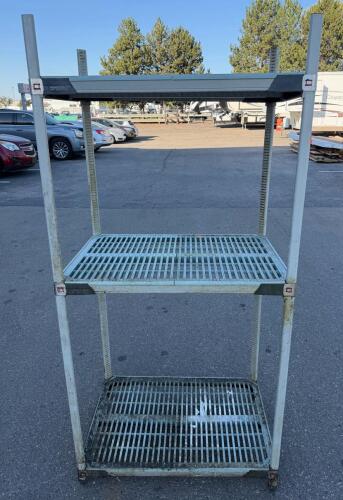 Steel Grated Industrial Shelving Rack 72"x48"x24", 3 Adjustable Shelves, 800 lb Per Shelf Capacity