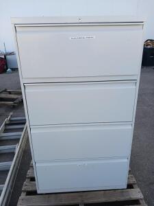 4-Drawer Metal Lateral Filing Cabinet, Light Gray, Locking missing keys