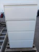 4-Drawer Metal Lateral Filing Cabinet, Light Gray, Locking missing keys - 2