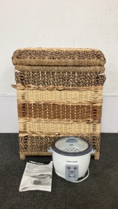 Wicker Hamper And Black & Decker Rice Cooker