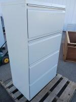 4-Drawer Metal Lateral Filing Cabinet, Light Gray, Locking missing keys - 4