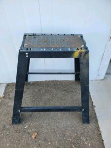 Industrial Steel Work Platform, 24" x 10" Diamond Tread, 800 lb Capacity