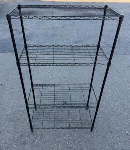 4-Tier Black Metal Wire Shelving Rack, 24"x14"x48", Adjustable Shelves, 1000 lb Capacity