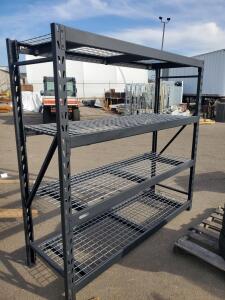 Industrial Steel Wire Rack Shelving Unit, 4 Shelves, 72" W x 24" D, 1,000 lbs per Shelf Capacity