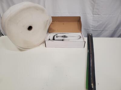 Foam Packing Roll 24in x 125ft, Mastercraft 24in Saw Blade, Matte Black Single-Handle Faucet Set