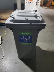 Schaefer USD 95M 95-Gallon Gray Outdoor Recycling Bin for Paper