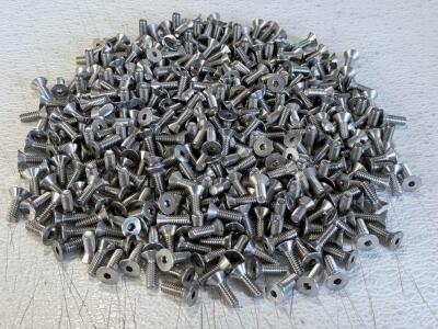 Stainless Steel Flat Head Socket Cap Screws, Hex Drive, Approx. 200 Pieces