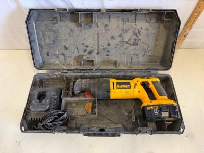 DeWalt DC385 18V XRP Cordless Reciprocating Saw Kit with Charger, Case, and Battery