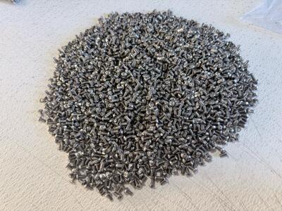 #4-40 UNC 18-8 Stainless Steel Machine Screws with Nuts, 3/16" Length, Approx. 500-1000 Pieces