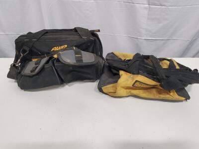DeWalt and AWP Soft-Sided Tool Bags with Multiple Pockets and Durable Construction