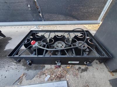 GoPlus 3-Burner Portable Propane Gas Stove, 225,000 BTU Output, Detachable Legs