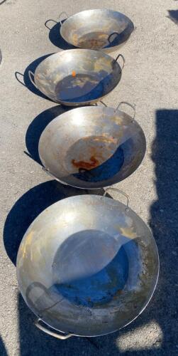 24-Inch Carbon Steel Commercial Wok with Riveted Handles and More