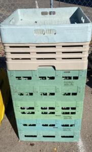 Mixed Commercial Dishwasher Racks, Hobart & South St. Paul, 19"x19", Glass & Peg, NSF, 6 pcs