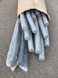 10-Pack Gray Polyethylene Foam Pipe Insulation Tubes, 1" x 6', For 1" Pipes, Open Box