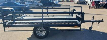 2007 Mirage MUV7.505SA Utility Trailer, 7.5' x 5' Bed, 2,950 lbs GVWR, Spare Tire, Toolbox