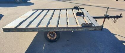 8x10 Steel Flatbed Single Axle Utility Trailer &ndash; Tie-Down Brackets, Manual Jack