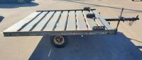 8x10 Steel Flatbed Single Axle Utility Trailer &ndash; Tie-Down Brackets, Manual Jack