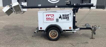 Multiquip Night Hawk LT12 Light Tower, Diesel, 4x Metal Halide Lamps, 30 Ft Mast, 6kW Generator