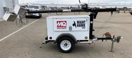 Multiquip Night Hawk LT12 Light Tower, Diesel, 4x Metal Halide Lamps, 30 ft Mast, 6kW Generator