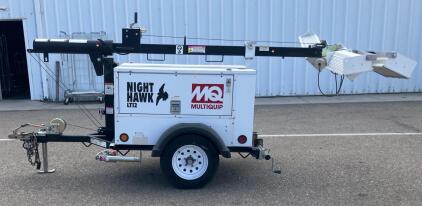 Multiquip Night Hawk LT12 Light Tower, Diesel, 4x Metal Halide Lamps, 30 ft Mast, 6kW Generator