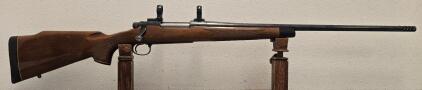 Remington Model 700, .300 Win Mag Bolt-Action Rifle, Walnut Stock, Muzzle Brake, Scope Rings