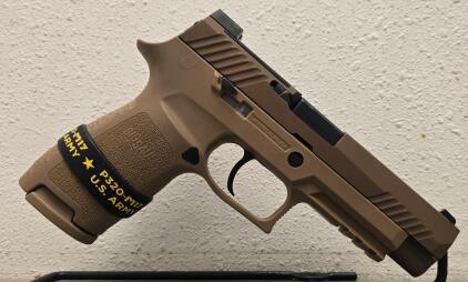 SIG Sauer P320-M17 9mm, Coyote Tan, 4.7" Barrel, 3 Extra Mags, Manual Safety, SN: M17-100988