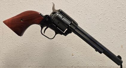 Heritage Rough Rider .22 LR Single Action Revolver, 6.5" Barrel, Blued Finish, Wood Grips, SN I48391