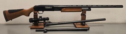 Mossberg 500 12 Ga Pump, 28"/24" Rifled/18.5" Barrels, Scope, Accu-Choke, USA, V0197147