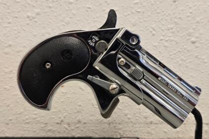Cobra Enterprises CB380 Derringer, .380 ACP, Chrome, Double Barrel, Serial CT141932, USA Made