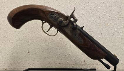 Dikar Spain .45 Cal Percussion Black Powder Pistol, 6&rdquo; Barrel, Serial 210687, Blued/Brass