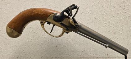ASM (Armi San Marco) Single-Shot Flintlock-Style Pistol, Serial #67565