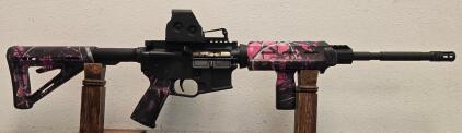 Tactical Innovations T15 BDX AR-15 Rifle, 5.56 NATO, 16" Barrel, Pink Camo Furniture, EOTech-Style Sight
