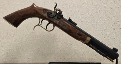 Thompson Center Patriot .45 Cal Percussion Black Powder Pistol, Walnut Stock, Serial 27250