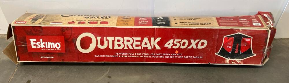 Eskimo Outbreak 450XD Ice Fishing Shelter 4-5 Person, 75 Ft², Insulated ...