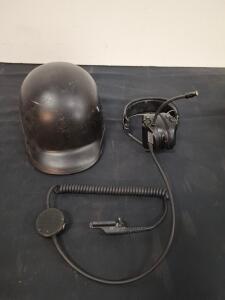 MSA Sordin Type 75334 Tactical Headset With Black PASGT/Mich Ballistic Helmet & PTT System. ( Shelf A)