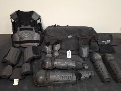 Galls Gear 2000 Riot Control Body Armor Set, Large-Regular, Full Kit w/ Bag, Black/Grey (Shelf I)