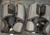 8 Pairs Riot Control Leg & Knee Guards With Bag, Hard Shell, Black, Adjustable Straps. (Shelf I) - 2