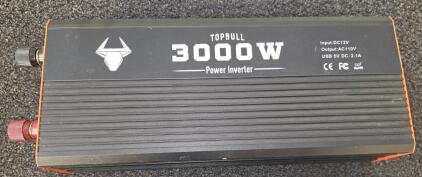 TOPBULL 3000W 12V DC to 110V AC Power Inverter, Dual Outlet, Digital Display, USB, CE/FCC/RoHS (Shelf A)