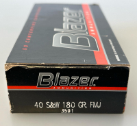 Blazer .40 S&W 180 GR FMJ Ammunition, 100 Rounds - 7