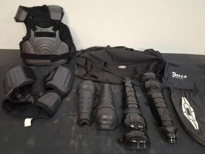 Galls Riot Control Protective Gear Set L-XL &ndash; Chest, Shoulder & Shin Guards, Carry Bags Included. ( shelf I)