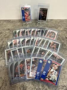 Vintage NBA Basketball Card Lot: Fleer, Topps, Hoops, 1989-1990s, Stars & Inserts