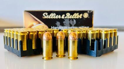 Sellier & Bellot SB45A .45 ACP 230-Grain FMJ Ammunition, 50 Rounds