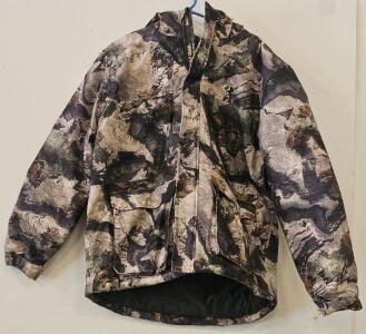 Mossy Oak Elements Terra Insulated Hunting Jacket, Size Large, Hooded, Camouflage (C)
